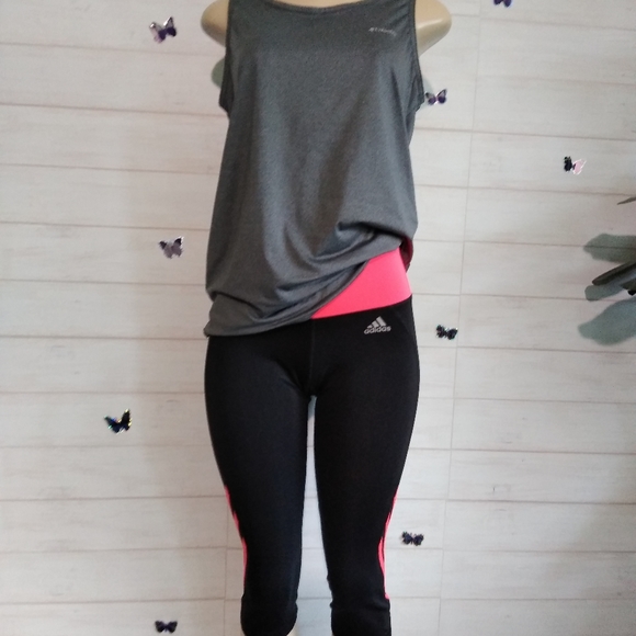 adidas Pants - Adidas  Stripe Crop Leggings/ Columbia Tank T